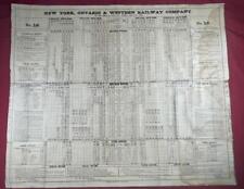 1891 New York Ontario and Western Railway Broadside Employee Timetable picture