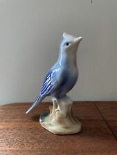 Vintage Royal Copley Blue Bird Jay on Branch Cottage Granny Decor Gift picture
