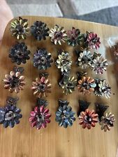 Lot Of 20 Victorian Germany Christmas Tree Daisy Candle Clips/Pins OLD As Is picture