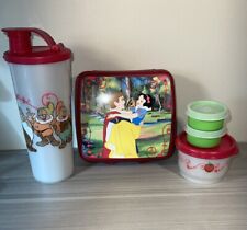 Tupperware Disney Sparkly Glitter Snow White Lunch Set and Green Smidgets New  picture