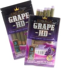 King Palm | Mini | Grape HD | Prerolled Palm Leafs | 2 Packs of 5 Each =10 Rolls picture
