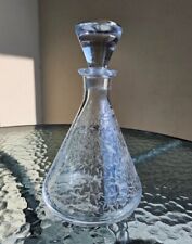 Vtg BACCARAT HAND ETCHED CRYSTAL Liquor Decanter DEER Thomas Hine & Co W Stopper picture