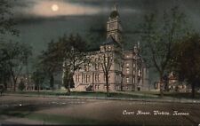 Postcard KS Wichita Kansas Court House by Moonlight Unposted Vintage PC H7537 picture