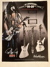 Kiss Paul Stanley Washburn Guitar Print Ad 2009 10th Anniversary Custom VTG 10-1 picture