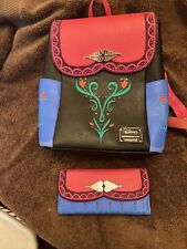 Loungefly Disney Frozen Anna Cosplay Mini Backpack And Wallet picture