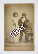 Vintage Original Circus Sideshow Freaks African American Black Cabinet Photo picture