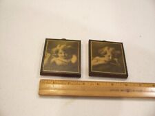 CUPID AWAKE & CUPID ASLEEP M B PARKINSON ON WOODEN BLOCK READY TO HANG picture