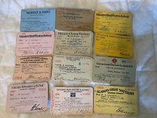 12- 1913 to 1920 Railroad Pass Collection Very Nice Condition picture