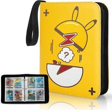POKEMON NEW PIKACHU ZIP UP RING BINDER CARD FILE HOLDS UP TO 200 - 4 Pocket picture