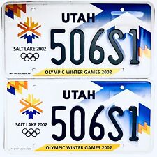 2002 United States Utah Olympic Winter Games Passenger License Plate 506S1 picture