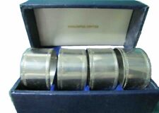 ROYAL WORCESTER PEWTER NAPKIN RINGS IN Original box picture