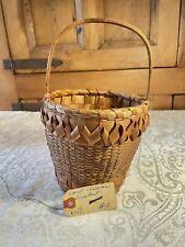 Cherokee Native American Wooden Handle Basket- Vintage picture