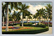 Miami FL-Florida, Bayfront Park Vintage c1939 Souvenir Postcard picture