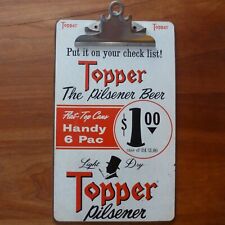 Scarce 1950s to Early 60s Topper Pilsner Restaurant/Bar Clipboard - Outstanding picture
