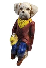 Rare Vintage Ceramic Anthropomorphic Crazing Dog Huntsman Figurine/Statue 10