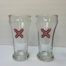 Vintage Lucky Lager Beer Drinking Glasses ~ Set of Two picture