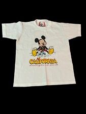 Disneyland Vintage T Shirt Mickey Mouse Sand Castle Disney Designs Kids S 6-8 picture