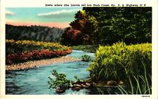Vintage Postcard- WHERE ABE LINCOLN FELL INTO KNOB CREEK, KY. picture