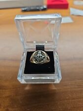 10kt Vintage Yellow Gold Men's Masonic Ring Size 13.5 11.7g picture