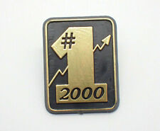 #1 2000 Number One Gold Tone Vintage Lapel Pin picture