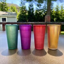 Set Of Four (4) Vintage Flamingo By Nasco Aluminum Drinking Tumblers - Well Worn picture