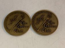 Vintage Connecticut Mutal Life “The Leaders Club”1981 and 1982 Medallions picture