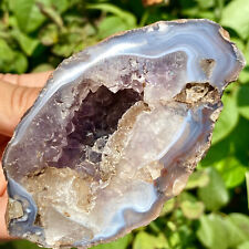 282G Natural Amethyst agate quartz cluster crystal specimen restoration picture