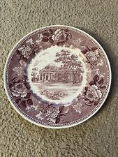 Wedgwood “Monticello” Home Of Thomas Jefferson Red Souvenir Antique Plate picture