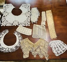 Lot Antique/Vintage Collars Trims Maltese,Valenciennes French Alencon, crocheted picture