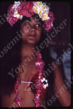 sl82 Original slide 1979 Hawaii stunning young lady flowers in hair 908a picture