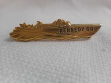 Vtg JFK 1960 Presidential Election PIN Kennedy PT Boat Gold Tone picture
