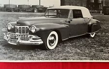 Large Vintage Car Picture. 1948 Lincoln Mark One.  12x18, B/W, N0S picture