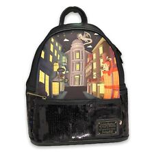 2022 Loungefly ✨ Authentic Harry Potter Diagon Alley Sequin Mini Backpack New picture