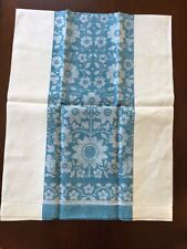 Vintage New Linen Jacquard Hand Towel, White/Blue Size 49