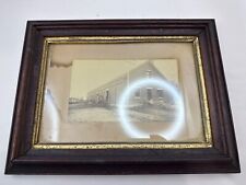 Antique Victorian Picture Frame Wood Gold Gilded w/F.J. Taylor & Co Photo Mass. picture