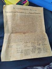 Antique Declaration Of Independence 15-1/2