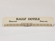 Vintage Raulf Hotel Cardboard Comb Oshkosh & Portage WI picture