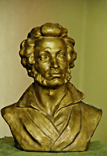 Antique Soviet Beautiful Bust Statuette USSR The Great Writer A.S. Pushkin picture
