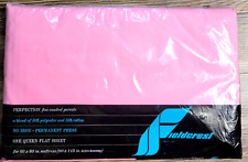 Vintage NEW Fieldcrest Queen Flat Sheet Perfection Percale PINK 50/50 Blend picture