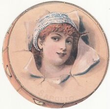 Sapolio Enoch Morgan Sons Cleanser Tambourine Lady Vict Card c1880s picture
