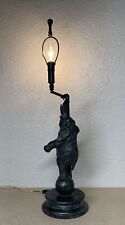 Antique Bronze Maitland Smith Whimsical Dancing Elephant Lamp picture