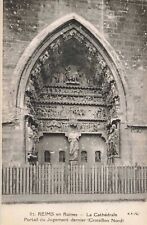 Reims France, Cathedral Doomsday Portal, Vintage Postcard picture