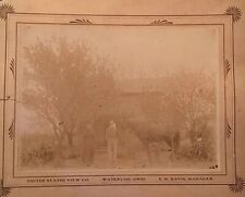 ANTIQUE VTG CIRCA 1870s 1880s B&W CABINET CARD HOMESTEAD PHOTO  picture