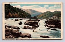 Hinton WV-West Virginia, Sandstone Falls On New River, Vintage c1921 Postcard picture