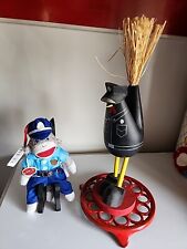 Vintage Hand Carved Wood Policeman CHICKEN Northpole Police Sock Monkey New picture