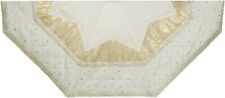 Kurt S. Adler Tree skirt with Quilted Border, 52-Inch White & Gold picture