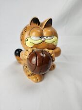 Vintage 1978 1981 Garfield with Basketball Piggy Bank W/ Stopper Excellent Shape picture