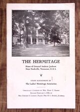 1930 NASHVILLE TN THE HERMITAGE ANDREW JACKSON HOME 51 PG SOUVENIR BOOK Z4026 picture