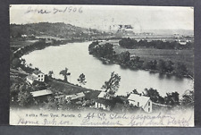 Postcard Marietta OH-Ohio, Muskingum River Scene, Aerial View 1906 picture