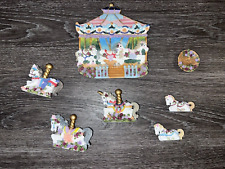 1997 Vintage POPULAR IMPORTS Merry-Go-Round Carousel with Horses picture